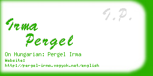 irma pergel business card